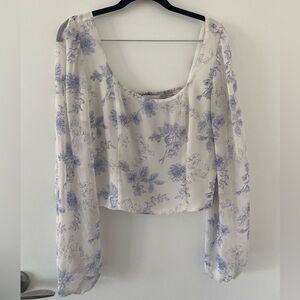 House of Harlow 1960 Floral Peasant Top